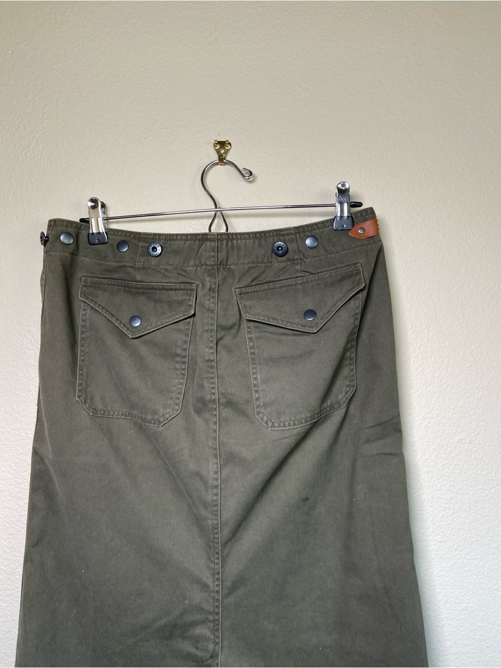 Ralph Lauren Maxi Utility Vintage Skirt Khaki Size 6 - Picture 5 of 7